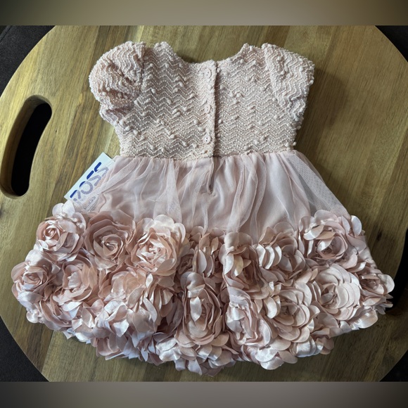 NWT Mauve Rose Tweed Baby Girl Dress - Picture 2 of 3